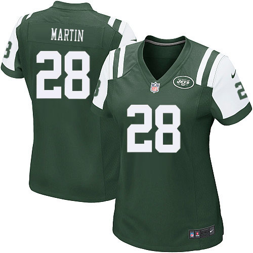 Women's Game Curtis Martin Nike Jersey Green Home - #28 NFL New York Jets